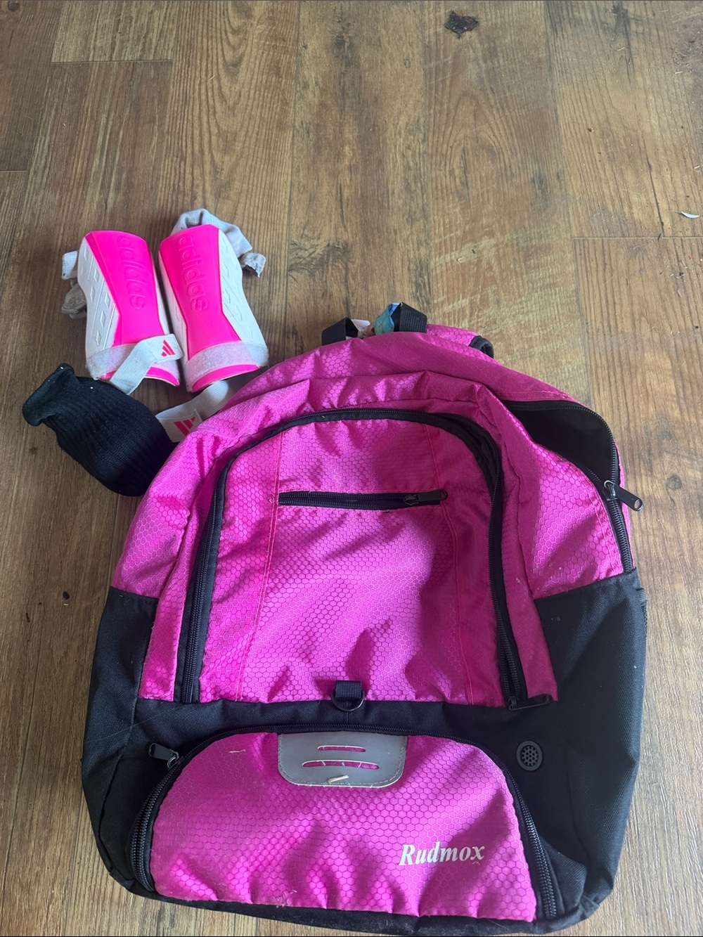 Women's Pink Everyday Backpack and shinguards with socks!
